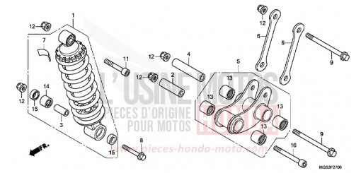 KISSEN, HINTEN NC700XAC de 2012